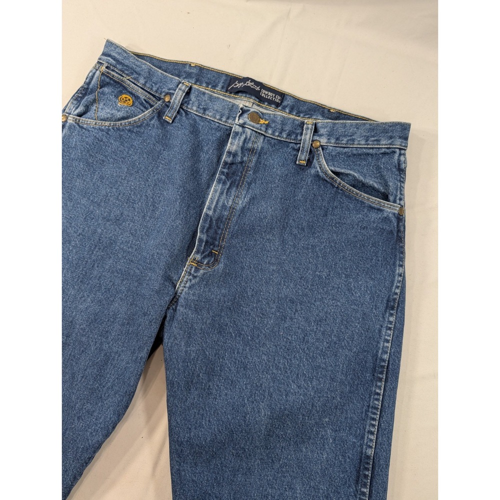 Wrangler George Strait Jeans Men 36x32 Blue Denim Cowboy Cut Collection 13MGSHD